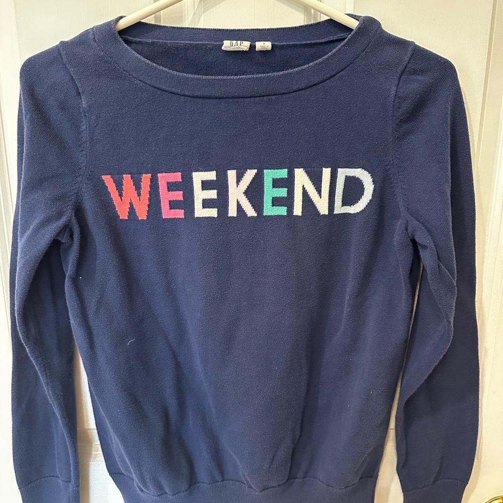 GAP Navy Cotton Sweater
